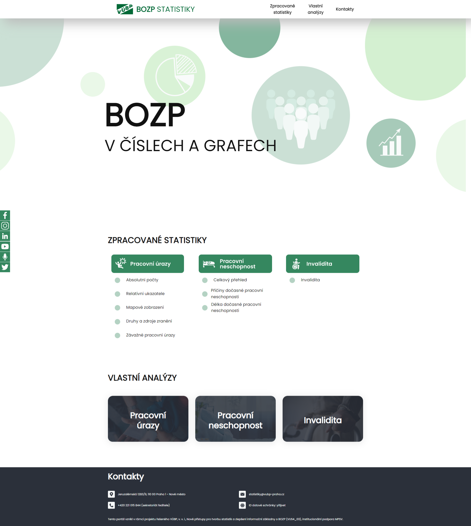Webový portál BOZP v číslech a grafech