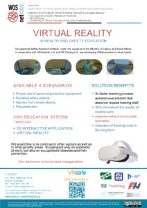 Poster VR in health and safety education