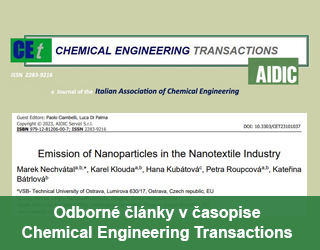 Články našich kolegů o nanotechnologiích v italském časopise Chemical Engineering Transactions (CET)